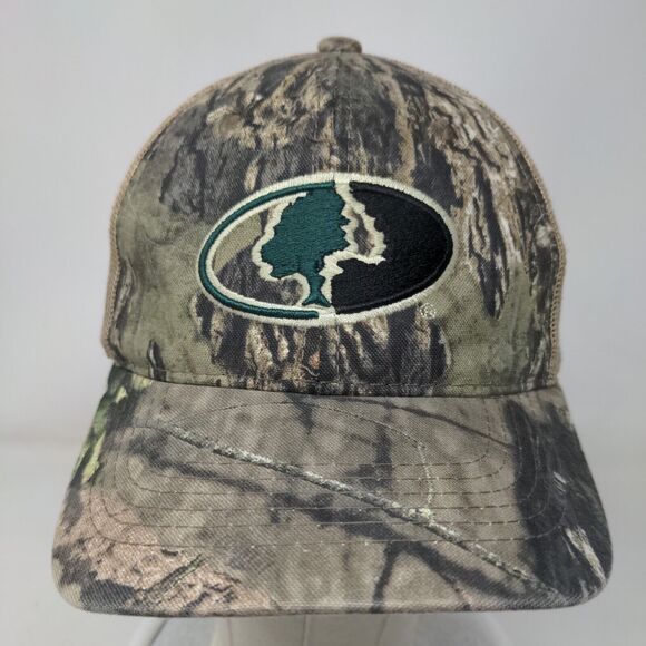 Mossy Oak Snapback Trucker Hat Camouflage OSFM Embroidered Mesh Back Outdoor Cap - Picture 2 of 7